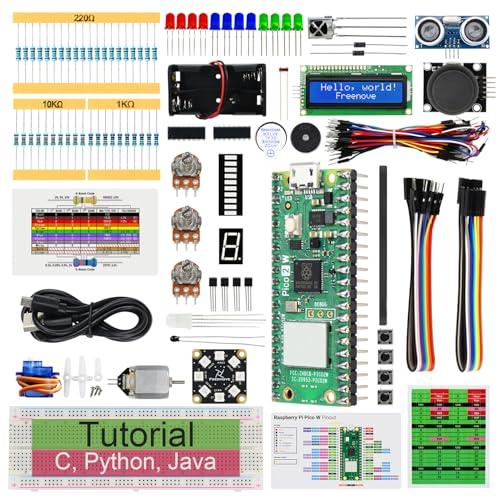 Freenove Super Starter Kit for Raspberry Pi Pico 2 W (Included), Dual Arm Cortex-M33 and Dual Hazard3 RISC-V Microcontroller, 588-Page Detailed Tutorial, 177 Items, 94 Projects, Python C Java Code
