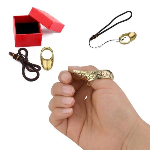 Tiro con L'Arco Anelli Dito protettori per Archi Tradizionali Guanto tiro con L'Arco Caccia Pollice Dito protettore (16#)