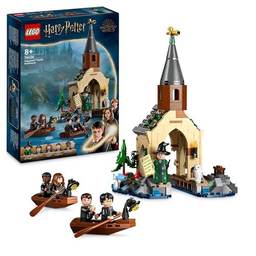LEGO Harry Potter La Rimessa per le Barche del Castello di Hogwarts, Gioco per Bambini e Bambine da 8 Anni in su con 2 Barche Giocattolo, Rimessa da Costruire e 5 Minifigure, Idea Regalo 76426