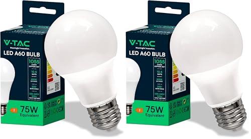 V-TAC Lampadina LED A60 con Attacco E27 potenza 10.5W (Equivalenti a 75W)