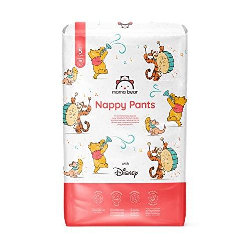 Marchio Amazon - Mama Bear Disney Pannolini mutandina, Taglia 5 (12-17 kg), Bianco, 70 Unità