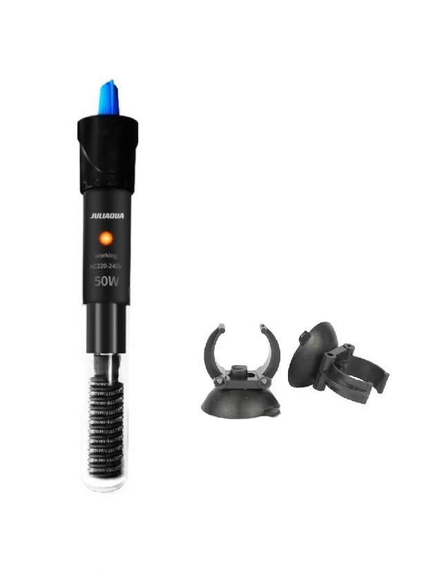 JULIAQUA Classic Riscaldatore per Acquario per Pesci e Tartarughe Riscaldamento dell'acquario Riscaldatore Regolabile (Y1-50W)