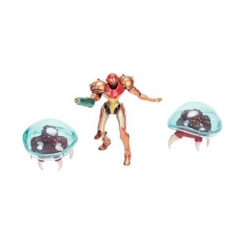 Nintendo Metroid Set Bounty Hunter – Set di Figure Articolate da 6,3 cm con Dettagli Fedeli, Ideale per Collezionisti e Appassionati della Serie Videogiochi Metroid