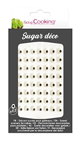 Scrapcooking - Decorazioni in Zucchero Occhi - Occhi di zucchero commestibili alimentari - Decorazioni Pasticceria Halloween - Deco Occhio - 7016