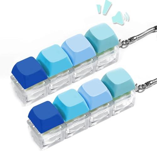 2 pezzi Tastiera Fidget Toy, pulsante tastiera antistress giocattolo, portachiavi Fidget Keyboard in 4 colori per Decompressione Decorazione