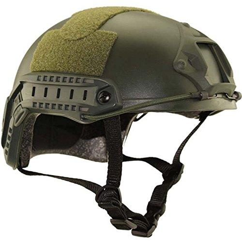 haoYK - Elmetto di protezione tipo MH; multiuso, tattico, per soft-air, paintball e attività sportive; si indossa rapidamente, OD