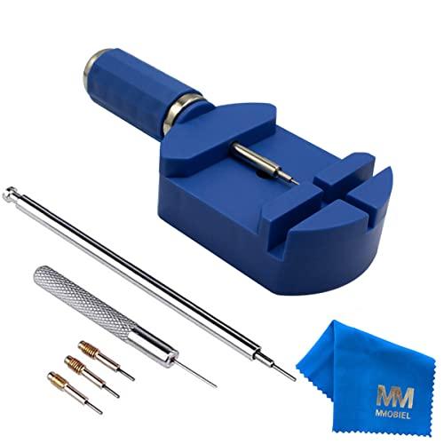 MMOBIEL Strumento per Perno Pins Estrattori - Kit Orologiaio - Strumenti di  Riparazione per Orologiai Con 3 Pin Aggiuntivi, 1 Pinza a Molla e 1  Punteruolo - Regola Cinturino e Togli Maglie Orologio