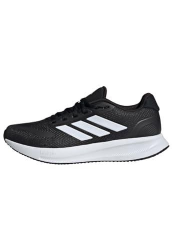 adidas Uomo Runfalcon 5 Wide Running Shoes, Core Black/Cloud White/Core Black, 45 1/3 EU
