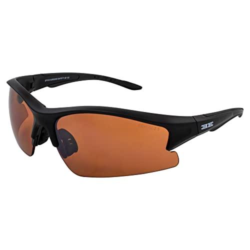 Epoch Eyewear 1 black golf sport moto occhiali da sole neri con lenti ambra