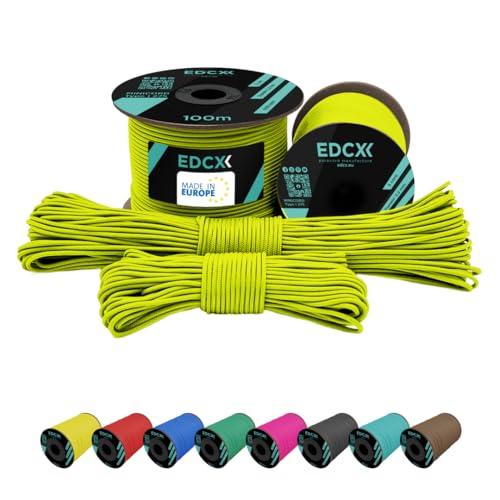 EdcX 2 mm Nylon Paracord 275 (15, 30, 50 And 100 m)– 100% Nylon Rope, 3-Strand Cord, Nylon Cord 2 mm in Many Colours (Sofit Yellow, 15 m)