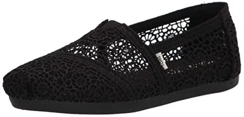 TOMS Moroccan Corchet Alpargata, Mocassino Basso Donna, Nero, 39 EU