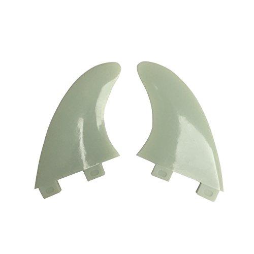 UPSURF Tavola da Surf Pinne Plastica Twin Fins Set Tavola da Surf (White GX)