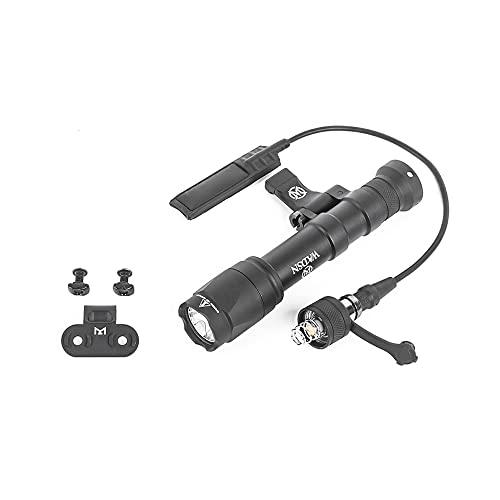 SBGJMY M640C Torcia tattica 800 lumen con pad a pressione e interruttore a pulsante di coda Torcia supporto rotante per Mlok Keymod e guida Picatinny da 20 mm
