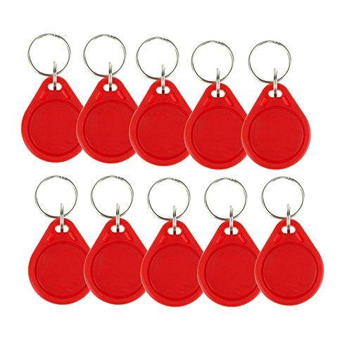 OBO HANDS (Confezione da 100 Impermeabile ABS 13.56 MHz ISO14443 A MF Classic 1 K NFC RFID Token, RFID Keyfob, Tag RFID, Nero