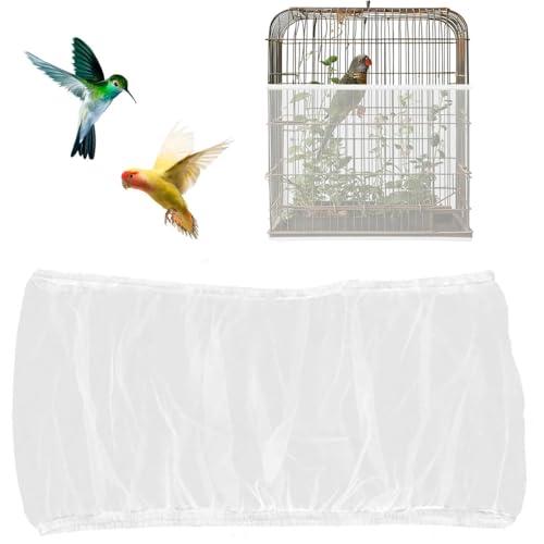 JEYORZY 1 pcs Copertura per Gabbia, coperture universali per gabbie per uccelli, Copertura per Gabbia di Uccelli in Rete di Nylon, Bird Cage Seed Catcher per Uccelli Pappagalli Ventilata e Antipolvere