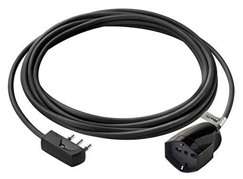 Vimar 0P32382 Prolunga Universale con spina piatta, 5 metri, 3G1, Spa17, sistema SICURY, Potenza massima prelevabile 3680 W