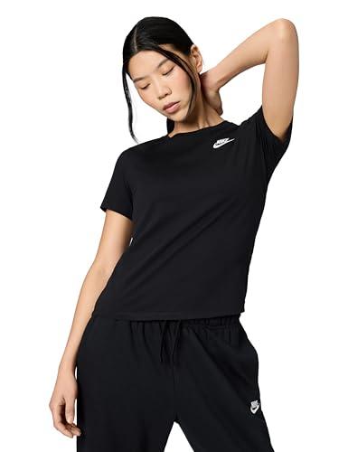 Nike SW Club T-Shirt, Nero, S Donna