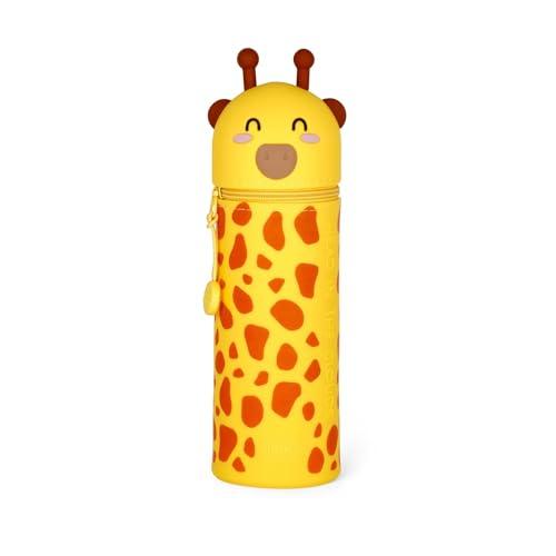 Legami - Kawaii Astuccio Scuola 2 in 1 in Morbido Silicone, Portapenne da Tavolo, Chiusura con Cerniera, Penne Pastelli Pennarelli, H 18.5 cm