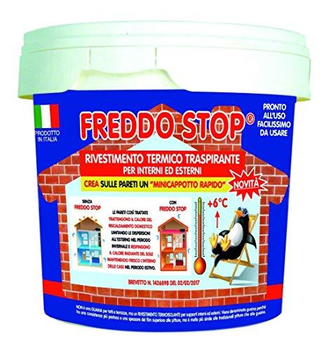 Tecnostuk Freddo Stop guaina termoisolante traspirante per interno ed esterno lt.2,5 per recuperare 5/6 ° in casa …