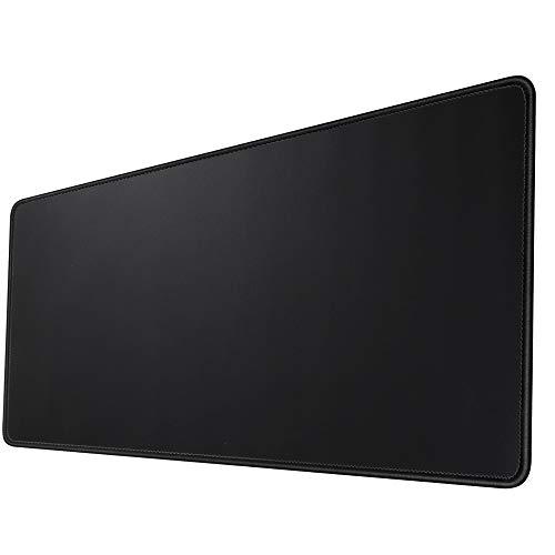 HIHUHEN Tappetino per Mouse da Gioco, 600 x 300 mm, XXL, di Grandi Dimensioni, Maggiore precisione e velocità, Base in Gomma per Una Presa Stabile su superfici Lisce (60x30 Black001)
