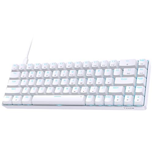 Dierya×TMKB Tastiera Gaming Meccanica 60%,T68se Keyboard Gioco Luce monocromatica Type-C Mini Compact 68 Tasti Anti-Ghosting（Layout US,QWERTY）