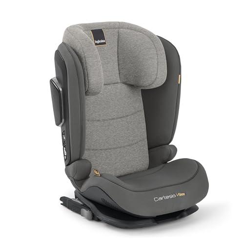 Inglesina Cartesio i-Size Seggiolino Auto, Isofix, per Bambini da 3 a 12 Anni circa, dai 100 ai 150 cm, Stone Grey