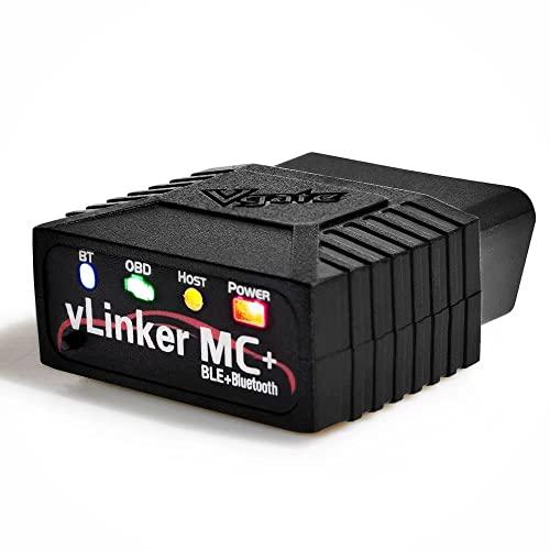 Vgate vLinker MC+ Strumento di scansione diagnostica auto OBD2 Bluetooth per iOS, Android e Windows