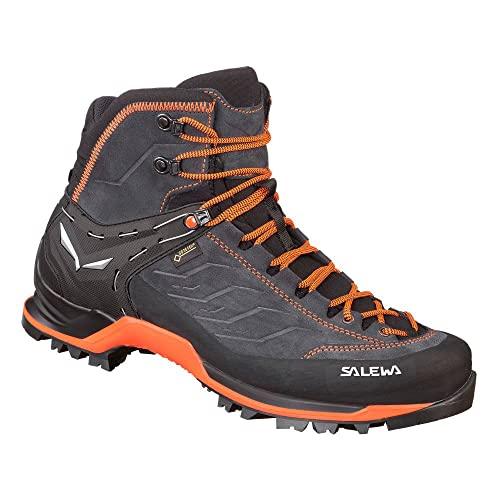 SALEWA Mountain Trainer Mid Gore-Tex - Scarpe da Trekking da Uomo, Asphalt Fluo Orange, 48.5 EU
