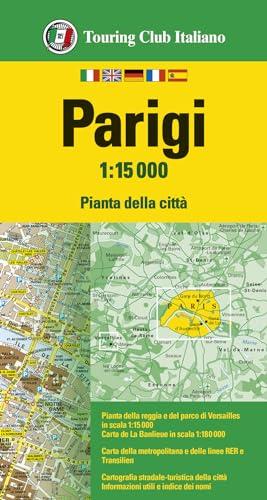 Parigi 1:15.000. Pianta della città. Ediz. multilingue