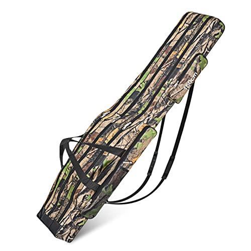 Borsa da Pesca 3 Strati - Sacca Porta Canne 150cm Oxford, Zaino e Fodero per Trasporto Attrezzatura e Accessori, Custodia Portatile per Canna