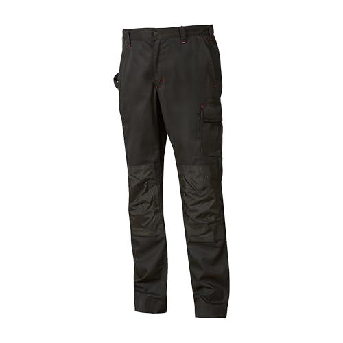 Pantaloni da lavoro da uomo U-Power, pantaloni cargo elastici in vita, con tasche per ginocchiere, tasche multiple, tessuto confortevole, usura esterna resistente e durevole (Black Carbon-52)