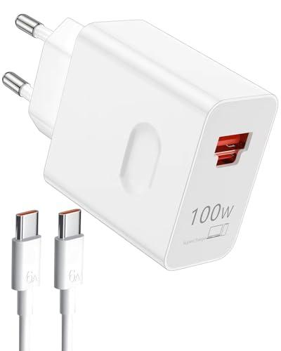 Caricabatterie 100W SuperCharge USB C per HONOR 400 200 Pro 200 Lite Magic7 Pro Magic6 Lite X6b X7b X8a X8b 90 70 Lite X9b con Cavo Tipo C 6A 1M Adattatore Veloce Compatibile con Huawei
