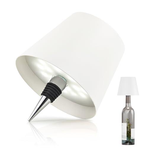 MU LIN lampada bottiglia ricaricabile,lampada da tavolo senza fili,Controllo Touch da 3 Modalita Temperatura di Colore, Dimmerabile, per Soggiorno, Ristorante
