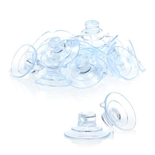 com-four® 20x Supporto a Ventosa per luci fiabesche - Ventose con Fessura in Trasparente - Supporto con Ventosa per la Decorazione a Natale, Pasqua, Capodanno (020 Pezzi - Trasparente)