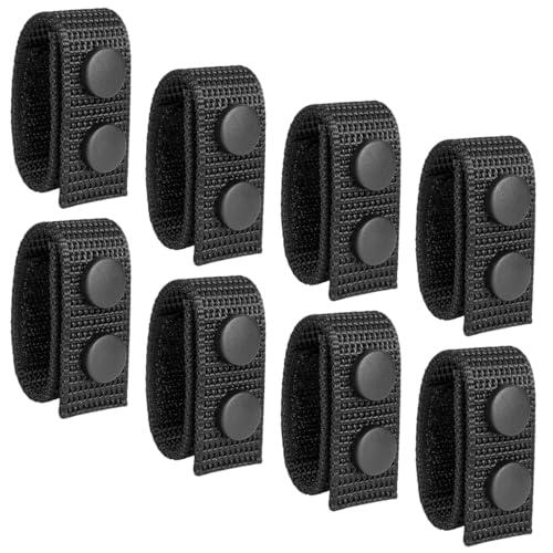 JEYORZY Confezione da 8 Passanti per Cintura Tattici da Battaglia, Duty Belt Keeper Portacintura Tattico Moschettone, Design a Doppio Scatto Accessori Cinturone Polizia, per Campeggio, Escursionismo