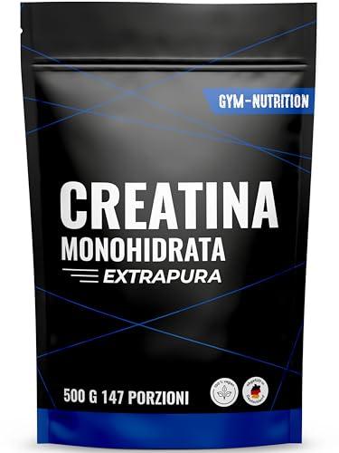 Creatina Monoidrata 500g - 147 Porzioni - Extrapura & Senza Impurità - Creatine Monohydrate - Vegan e Prodotta in Germania - Creatina Monoidrato