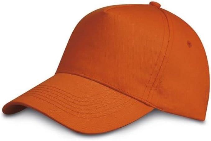 Generico Cappellino Berretto Cappello Baseball Golf 5 Pannelli in Cotone colorato Arancio