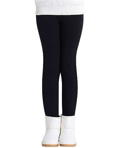 Adorel Leggings Invernali Termici in Peluche Bambine Nero 8-9 Anni (Dimensione del Produttore 150)
