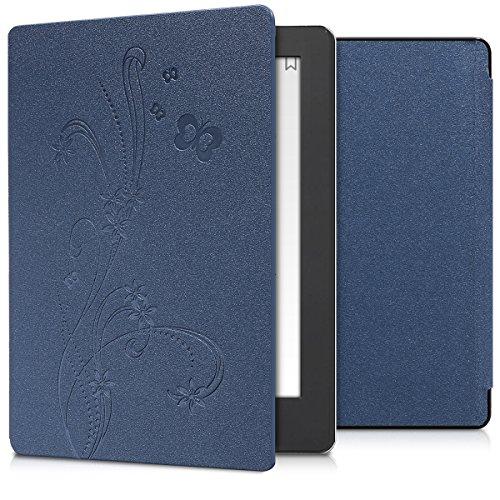 kwmobile Custodia eReader Compatibile con Kobo Aura H2O Edition 2 Cover - eBook Reader Flip Case - blu scuro - Viticci