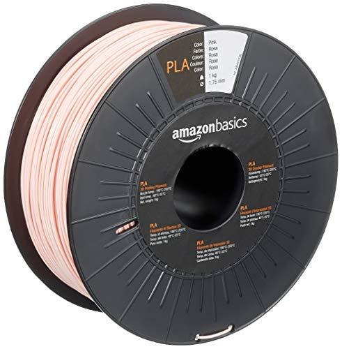 Amazon Basics Filamento per stampanti 3D, in polilattato (PLA), 1.75 mm, rosa, 1 kg per bobina