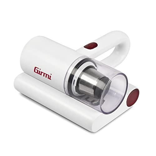 Girmi AP21 Battimaterassi, Basso consumo 300W, Luce UV sterilizzante, Filtro HEPA, Alta potenza 10 kPa, Rimuove fino al 99% di allergeni e batteri, Cuscinetti VibraWave, Bianco