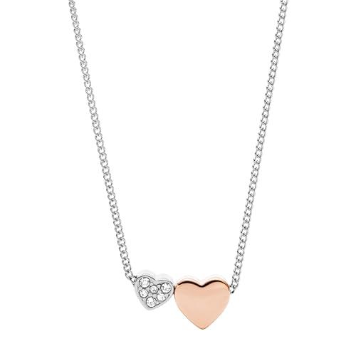Fossil Collana Da Donna Con Motivi Vintage, Lunghezza 40,6 Cm, Estensione 5,1 Cm Collana In Acciaio Inossidabile, JF03097998