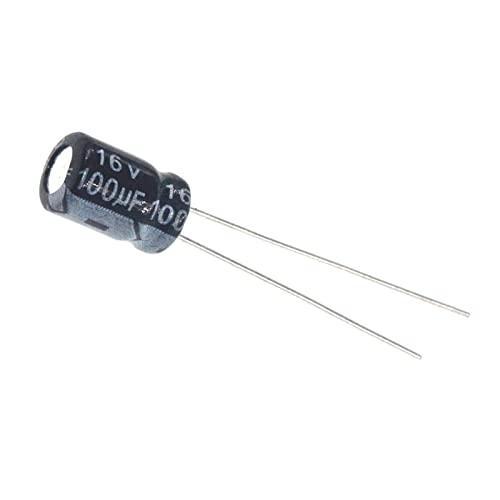 EFARMA Condensatori elettrolitici, 50 condensatori elettrolitici in Alluminio 16V 100uF, 5x7mm
