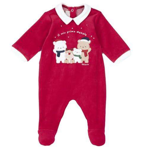 Chicco Tutine - Natale Neonato/Neonata 0-24 mesi, Rosso (7), 3 mesi, Designed in Italy