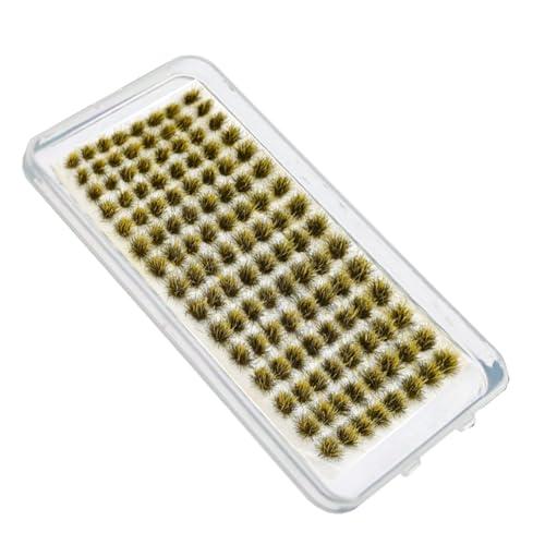 RXKFIGX 120 PCS Ciuffi d'erba Modello di terreno a mini ciuffi Modello di ciuffo Erba statica Kit erba resina statica scenario modello Per la decorazione del terreno Treno e paesaggio ferroviario