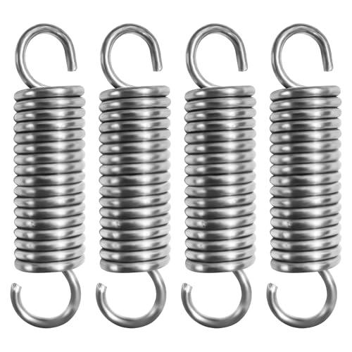 NICAVKIT 4Pcs Molle di Trazione 60mm con Gancio, Molla di Tensione in Acciaio Inox, Molla di Trazione, Diametro Esterno 15 mm, Diametro filo 2,2 mm, Tiro 13 kg
