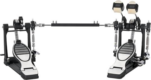 XDrum Pedale Pro Doppio (2 pedali, doppia catena, 4 side beater, attacco beater aggiuntivo a sinistra, ideale anche per drumset con 2 bass drum)