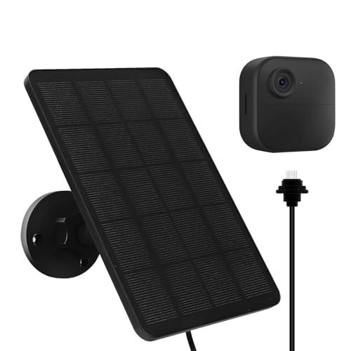 YCTechLife Pannello Solare da 4W per Telecamera Esterna Blink (4th gen), Caricatore Solare con Spina in Gomma, Impermeabile IP65, Cavo da 13,12 Piedi