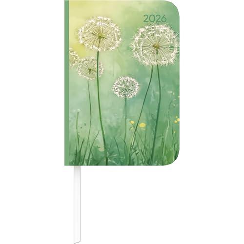 Lady Journal Mini Blowballs 2026- Taschen-Kalender 8x11,5 cm - Pusteblumen - Weekly - 144 Seiten - Notiz-Buch - Alpha Edition