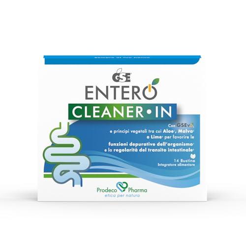 Prodeco Pharma GSE ENTERO CLEANER-IN 14 Buste- Integratore Alimentare con Aloe, Malva, Lime per Favorire Le Funzioni Depurative e Regolarità Intestino